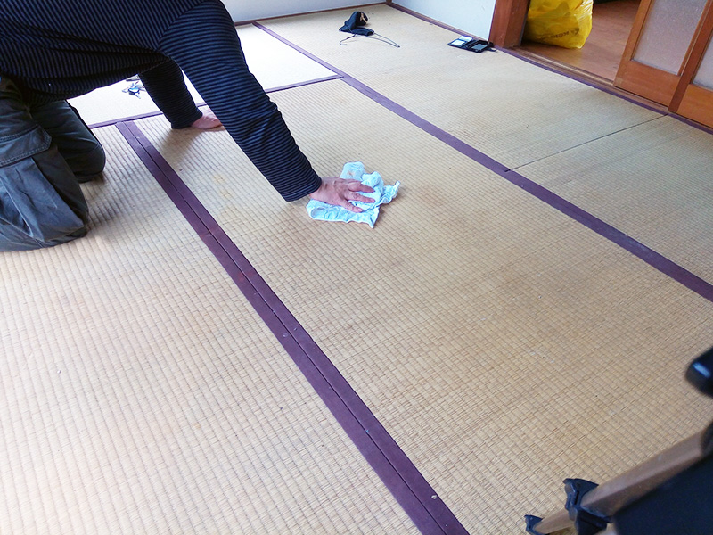 畳表のお掃除